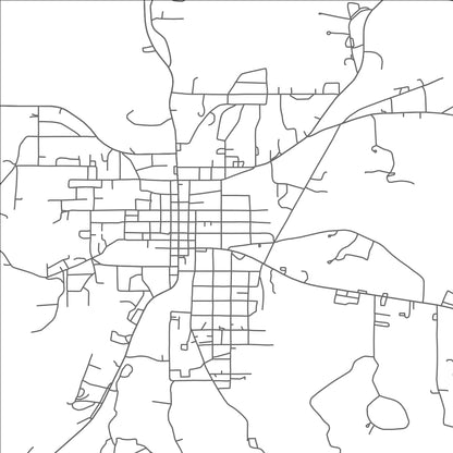 ROAD MAP OF FARMERVILLE, LOUISIANA BY MAPBAKES