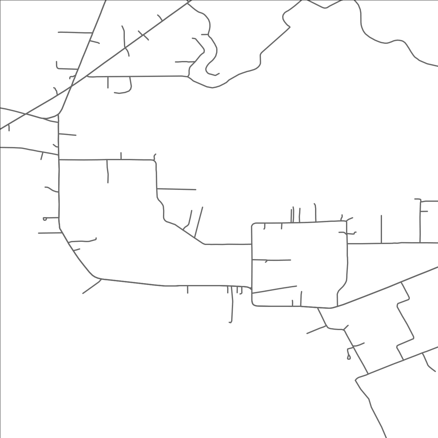 ROAD MAP OF FIFTH WARD, LOUISIANA BY MAPBAKES