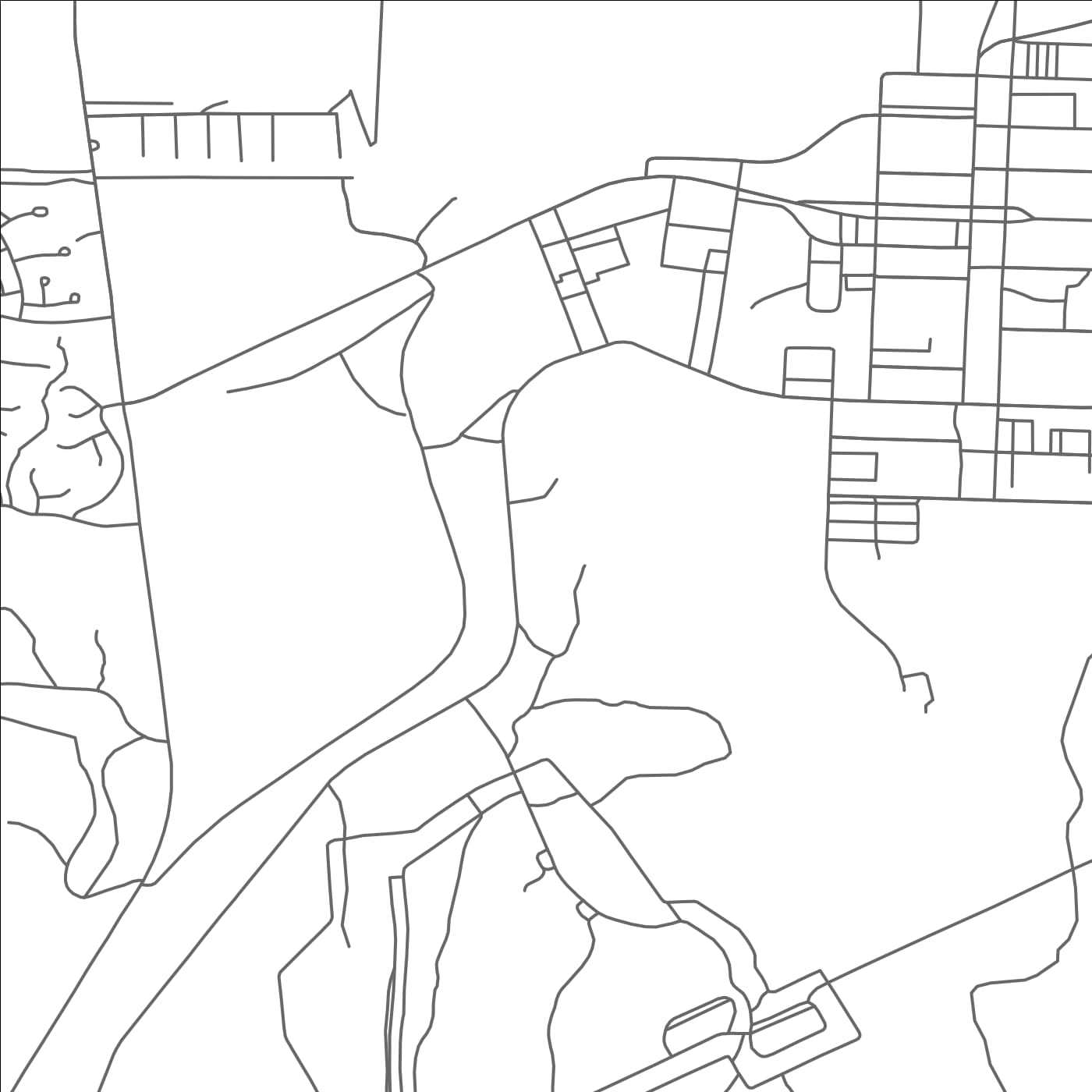 ROAD MAP OF FORT POLK NORTH, LOUISIANA BY MAPBAKES