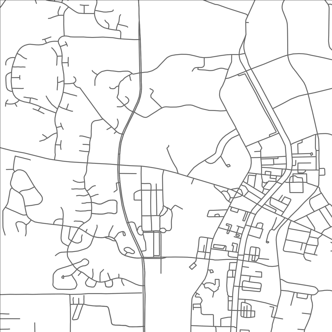 ROAD MAP OF FORT POLK SOUTH, LOUISIANA BY MAPBAKES