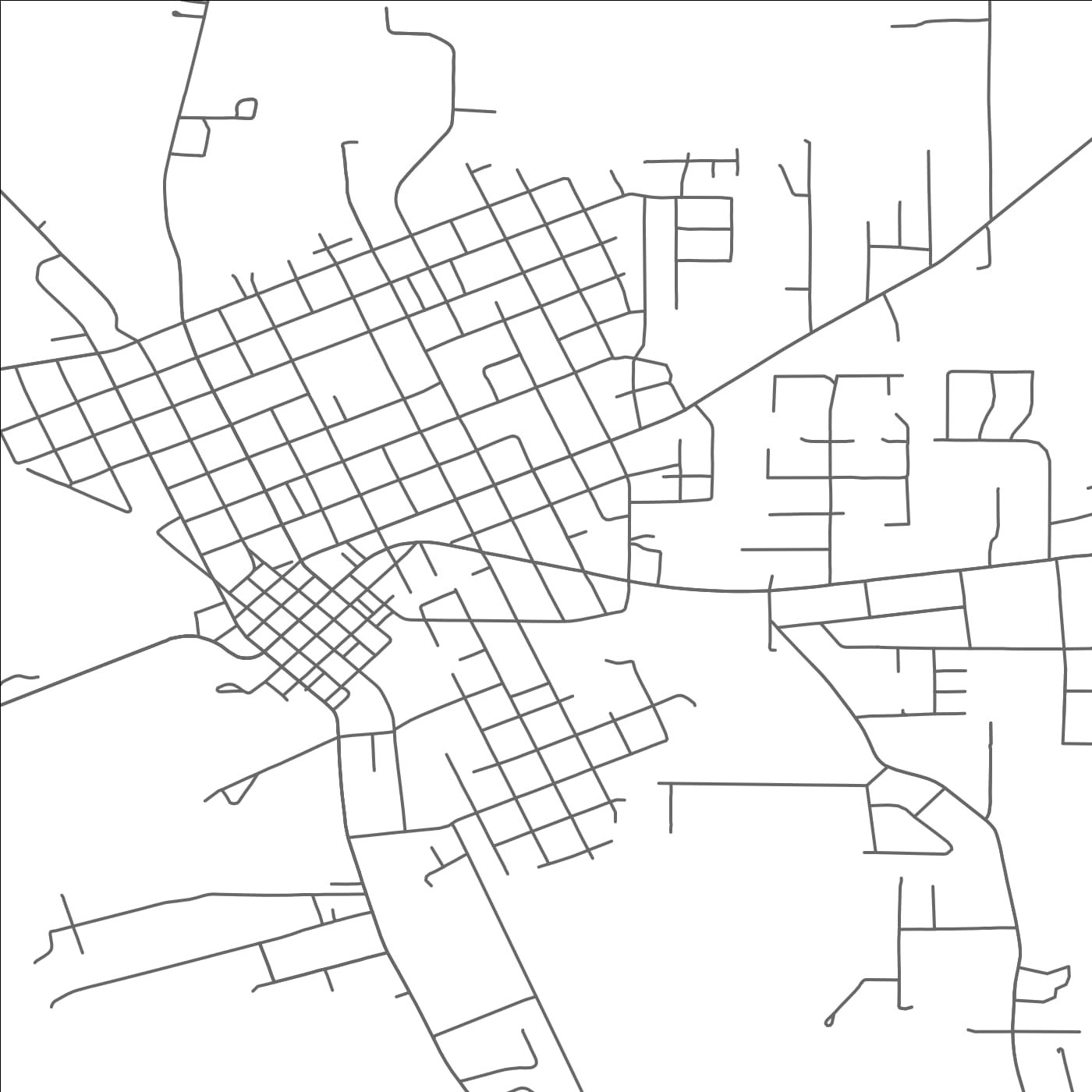 ROAD MAP OF FRANKLINTON, LOUISIANA BY MAPBAKES