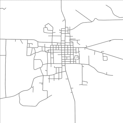 ROAD MAP OF GIBSLAND, LOUISIANA BY MAPBAKES