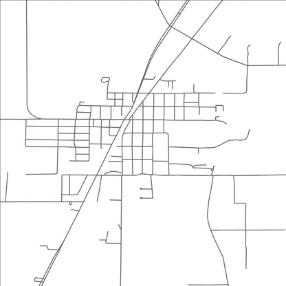 ROAD MAP OF GLENMORA, LOUISIANA BY MAPBAKES