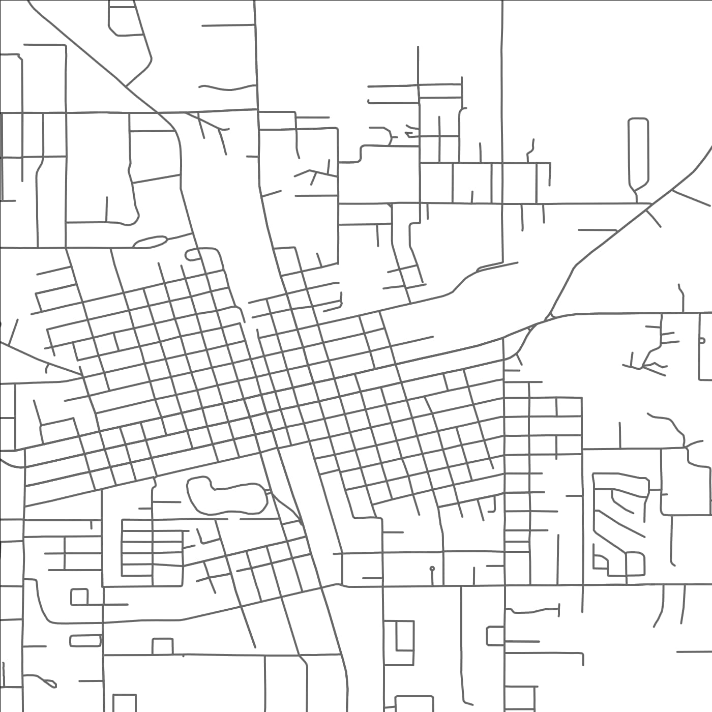 ROAD MAP OF HAMMOND, LOUISIANA BY MAPBAKES