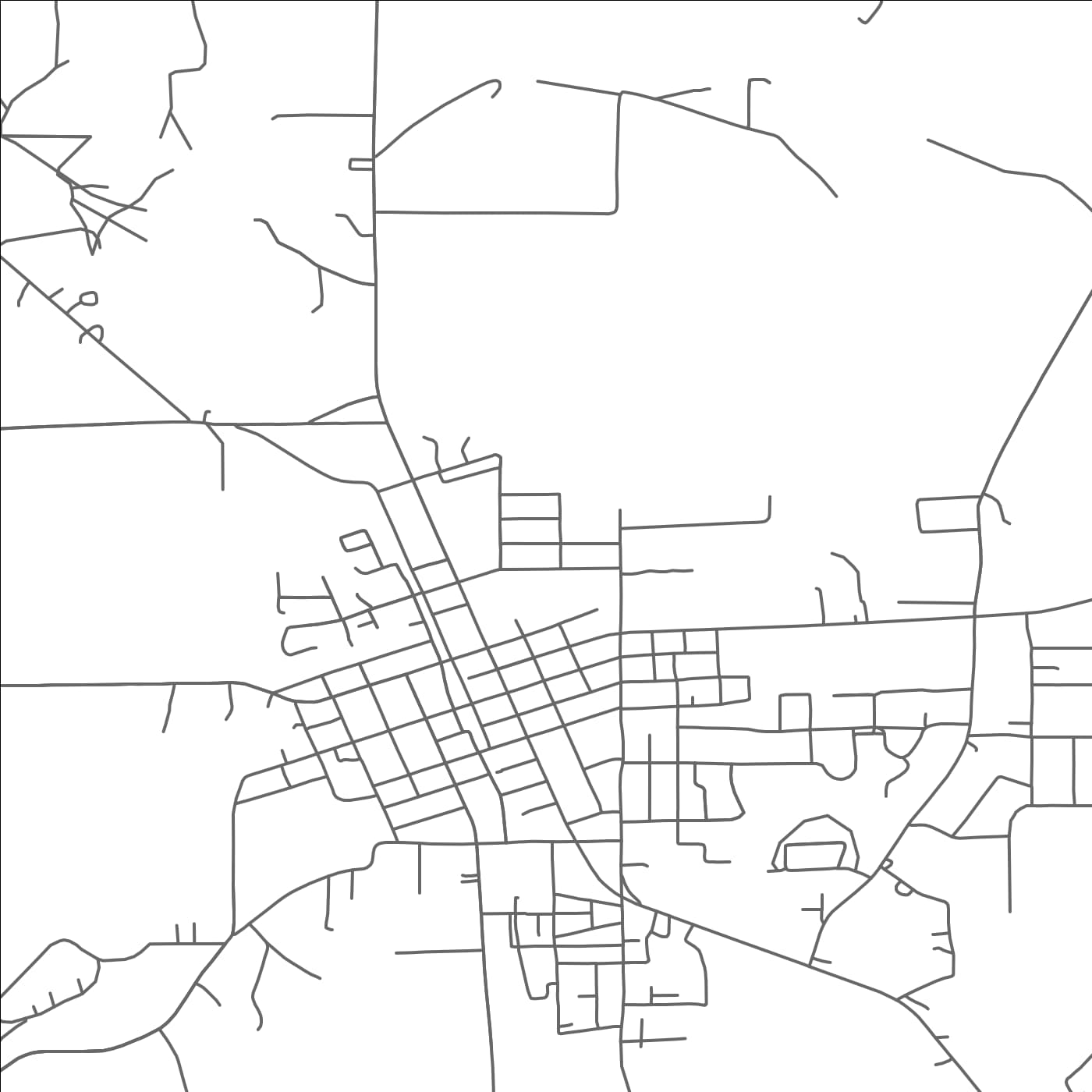 ROAD MAP OF HAYNESVILLE, LOUISIANA BY MAPBAKES