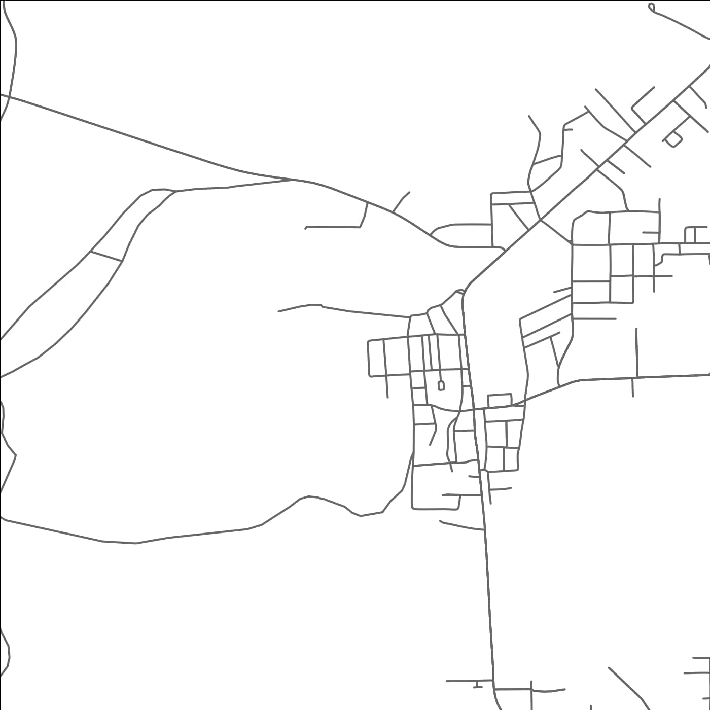 ROAD MAP OF HODGE, LOUISIANA BY MAPBAKES