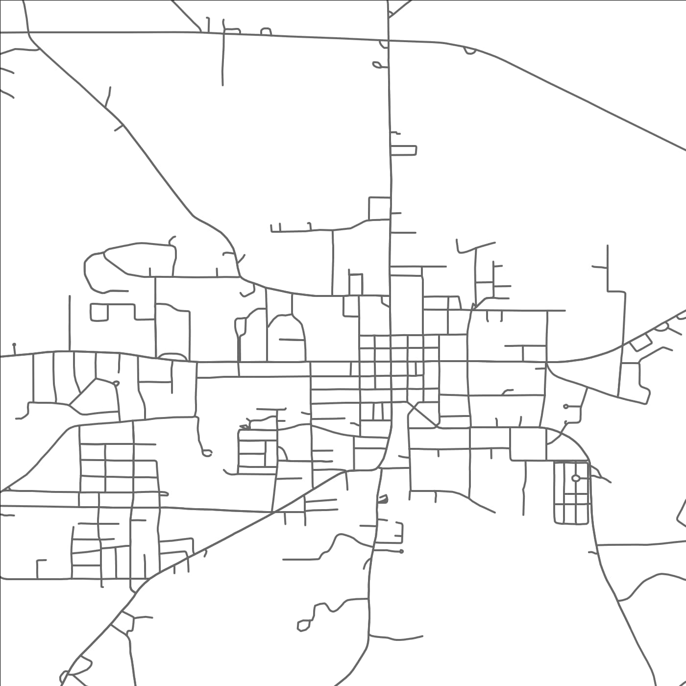 ROAD MAP OF HOMER, LOUISIANA BY MAPBAKES