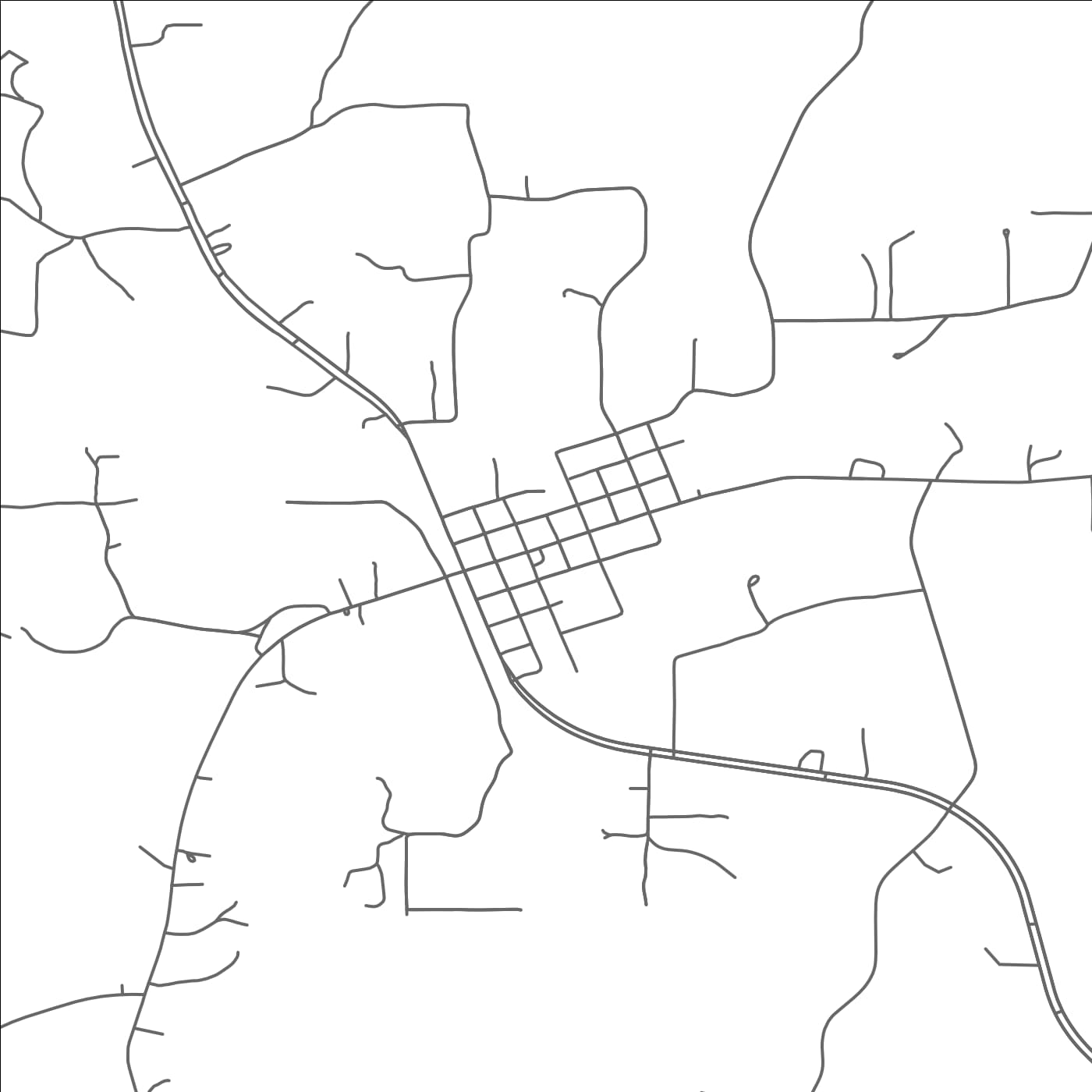 ROAD MAP OF HORNBECK, LOUISIANA BY MAPBAKES