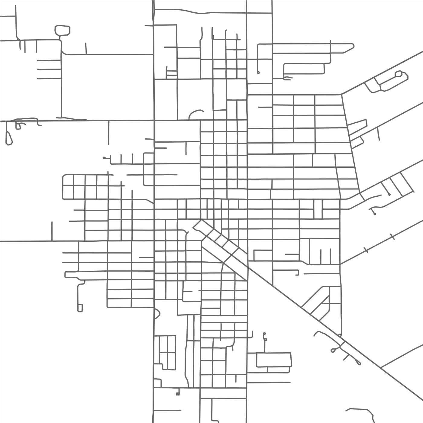 ROAD MAP OF JENNINGS, LOUISIANA BY MAPBAKES