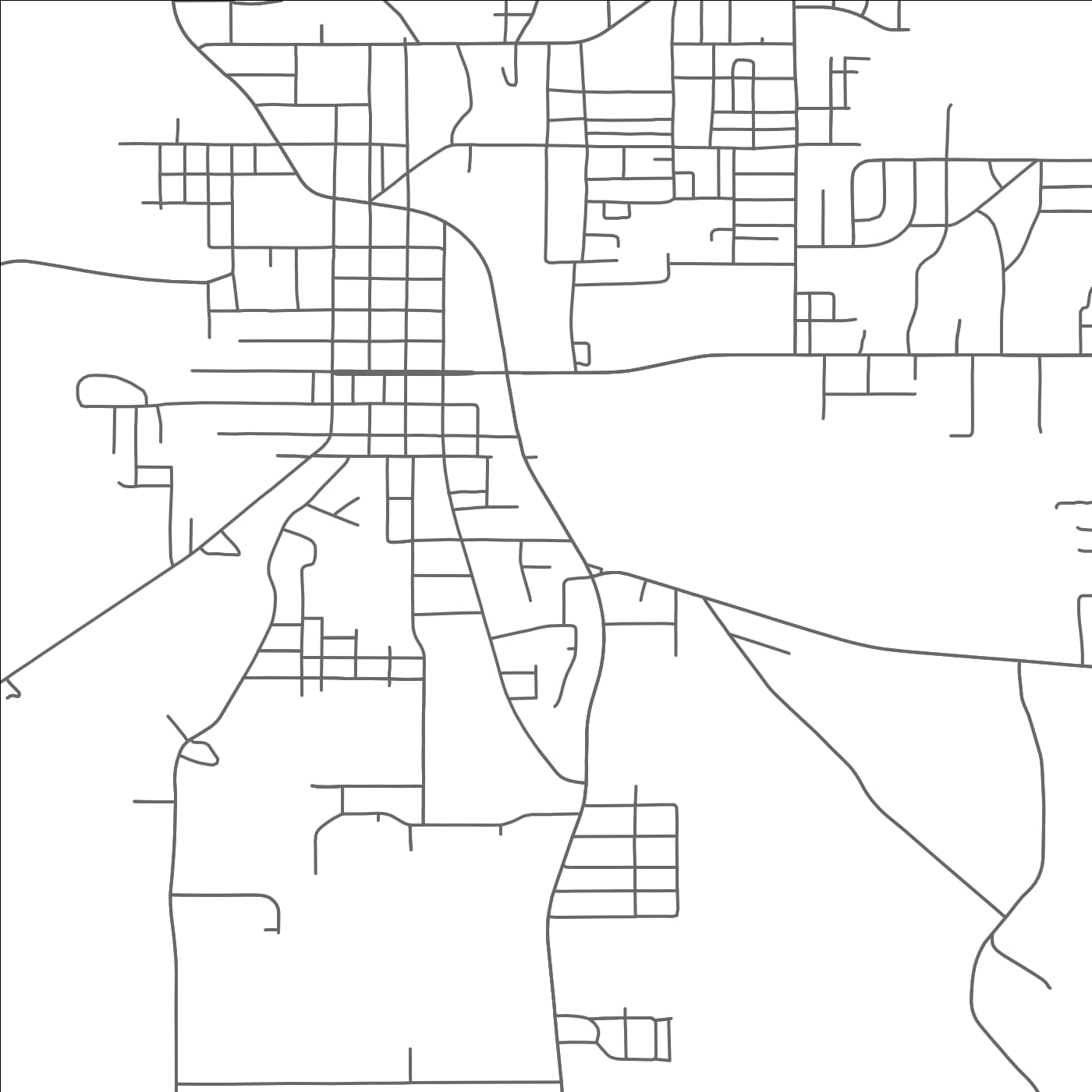 ROAD MAP OF JONESBORO, LOUISIANA BY MAPBAKES