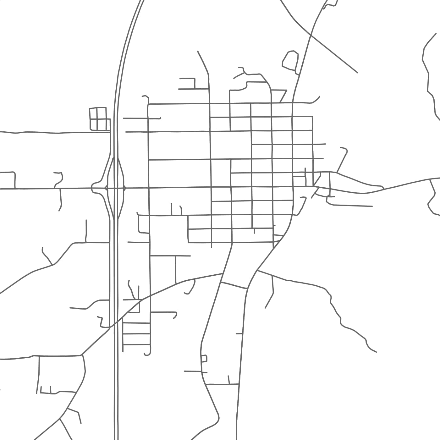 ROAD MAP OF KENTWOOD, LOUISIANA BY MAPBAKES