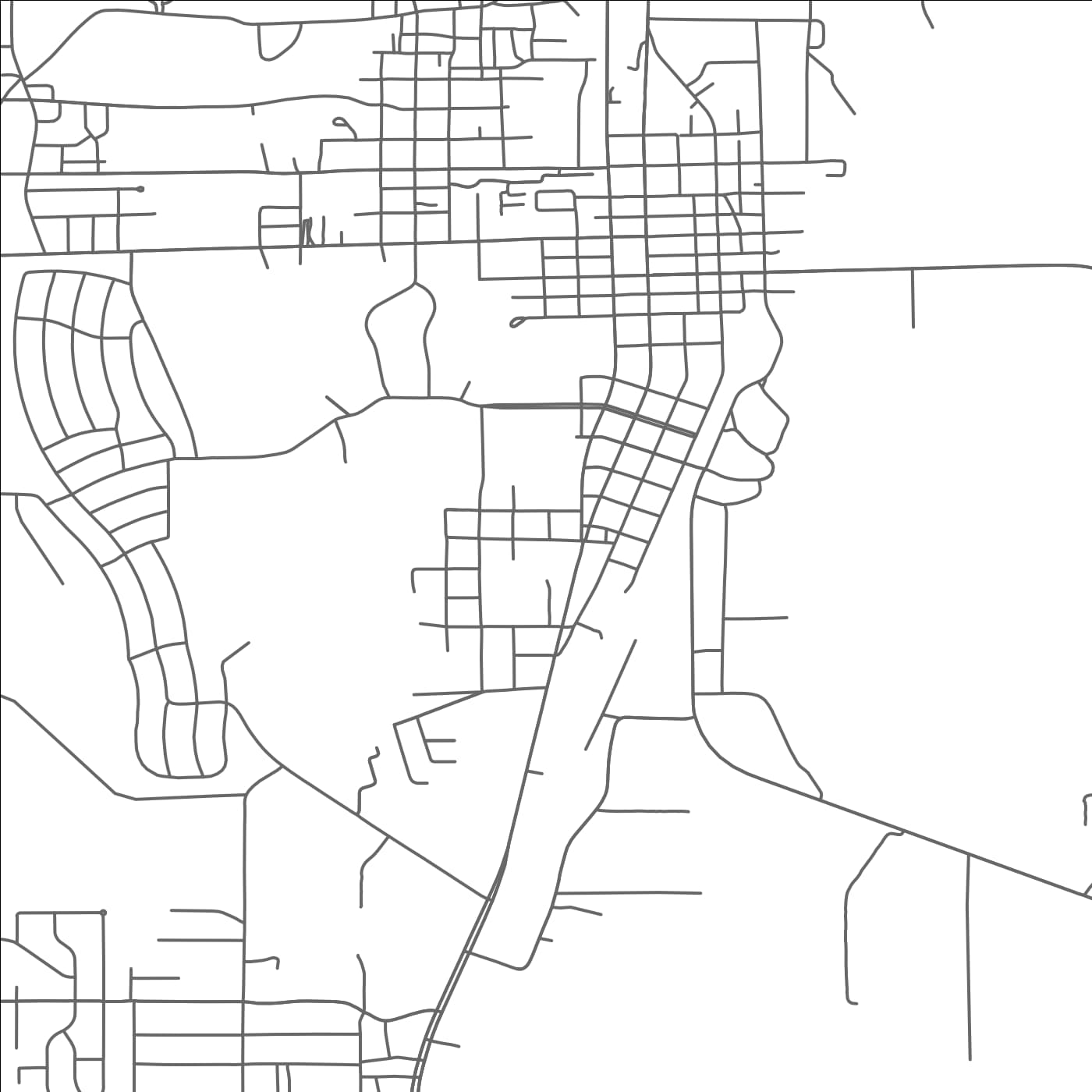 ROAD MAP OF LEESVILLE, LOUISIANA BY MAPBAKES