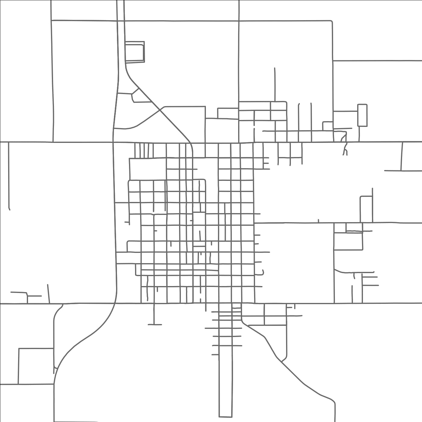 ROAD MAP OF MAMOU, LOUISIANA BY MAPBAKES