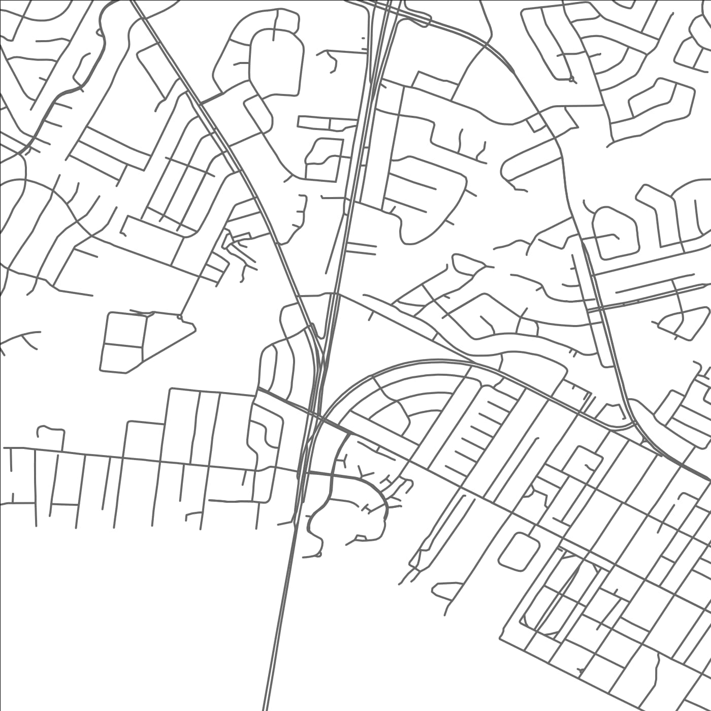 ROAD MAP OF MANDEVILLE, LOUISIANA BY MAPBAKES