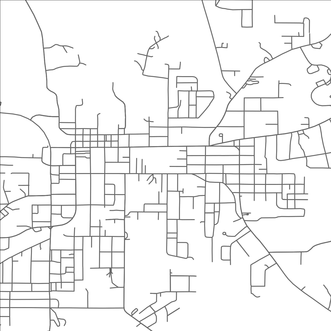 ROAD MAP OF MANSFIELD, LOUISIANA BY MAPBAKES