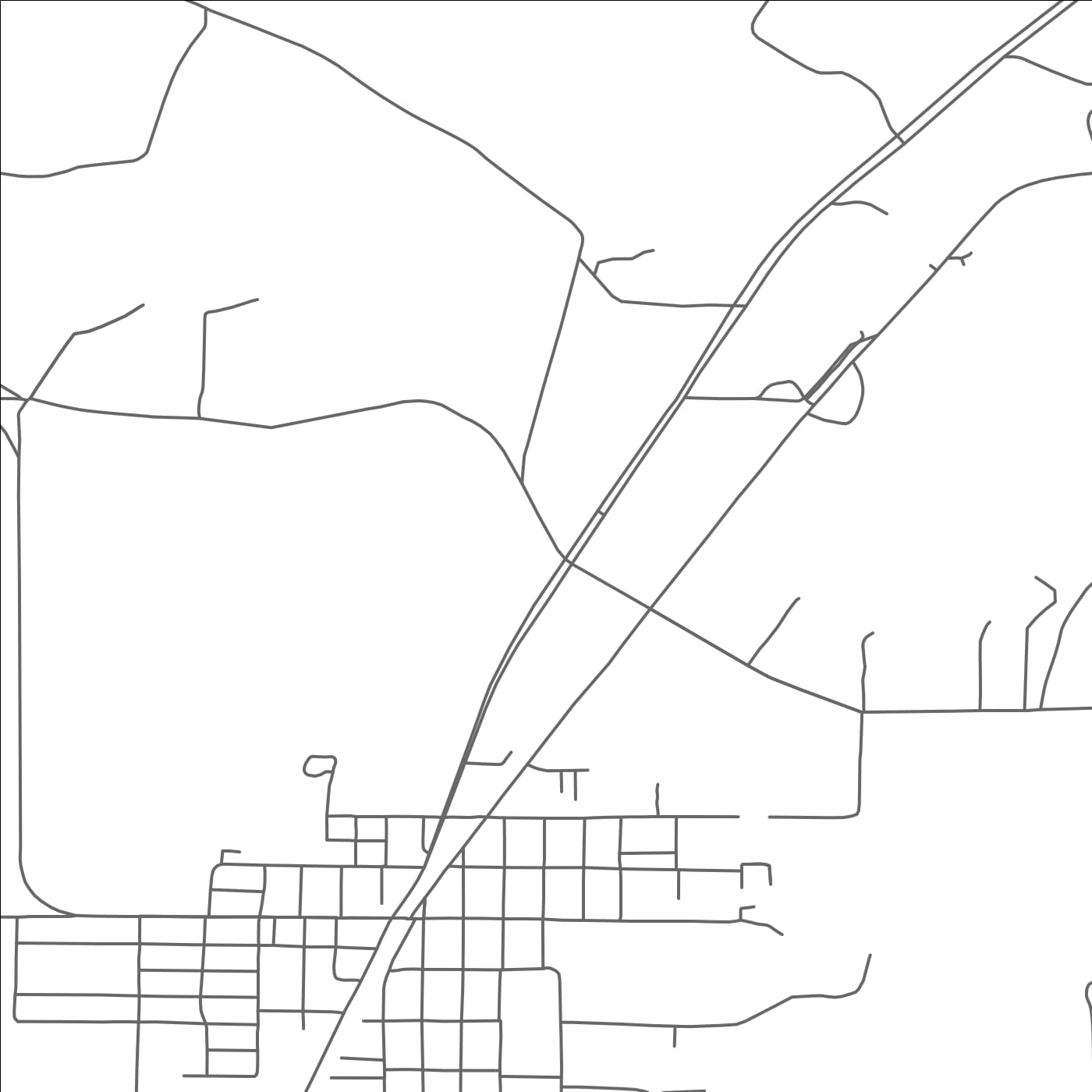 ROAD MAP OF MCNARY, LOUISIANA BY MAPBAKES