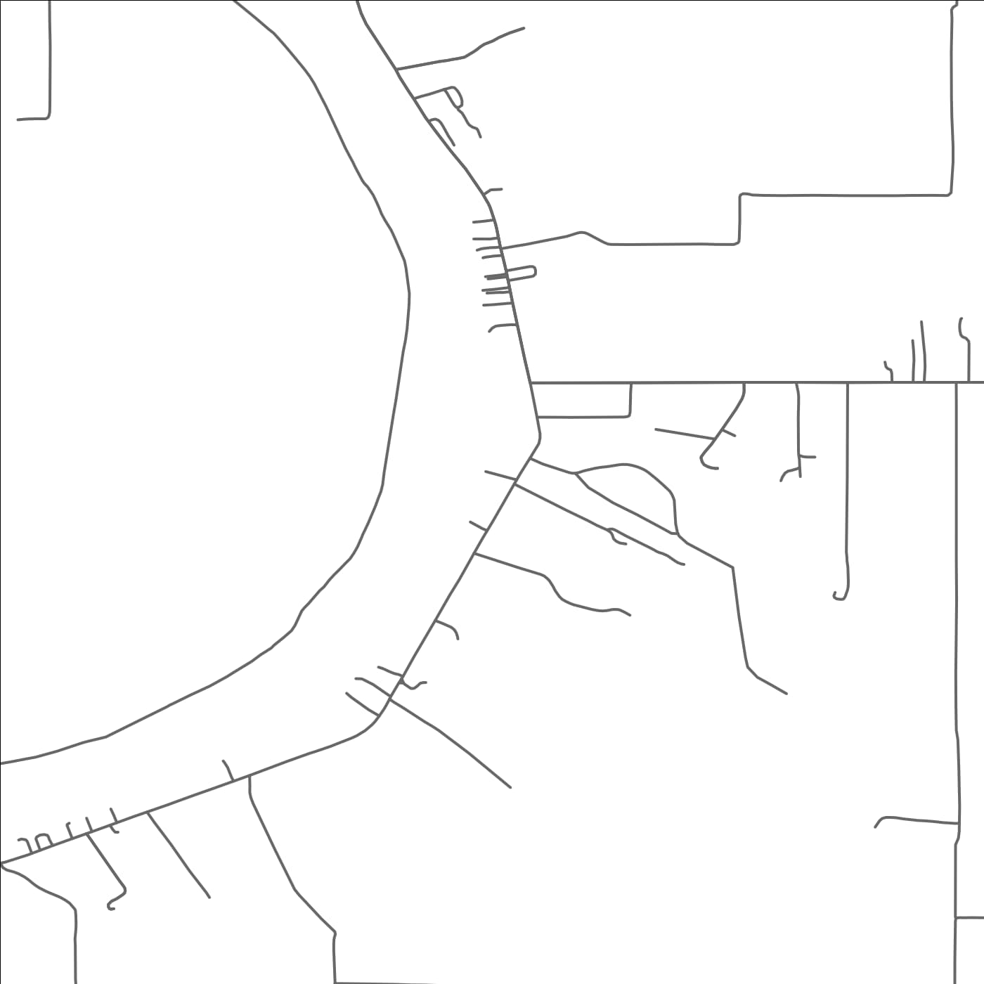 ROAD MAP OF MONTEREY, LOUISIANA BY MAPBAKES