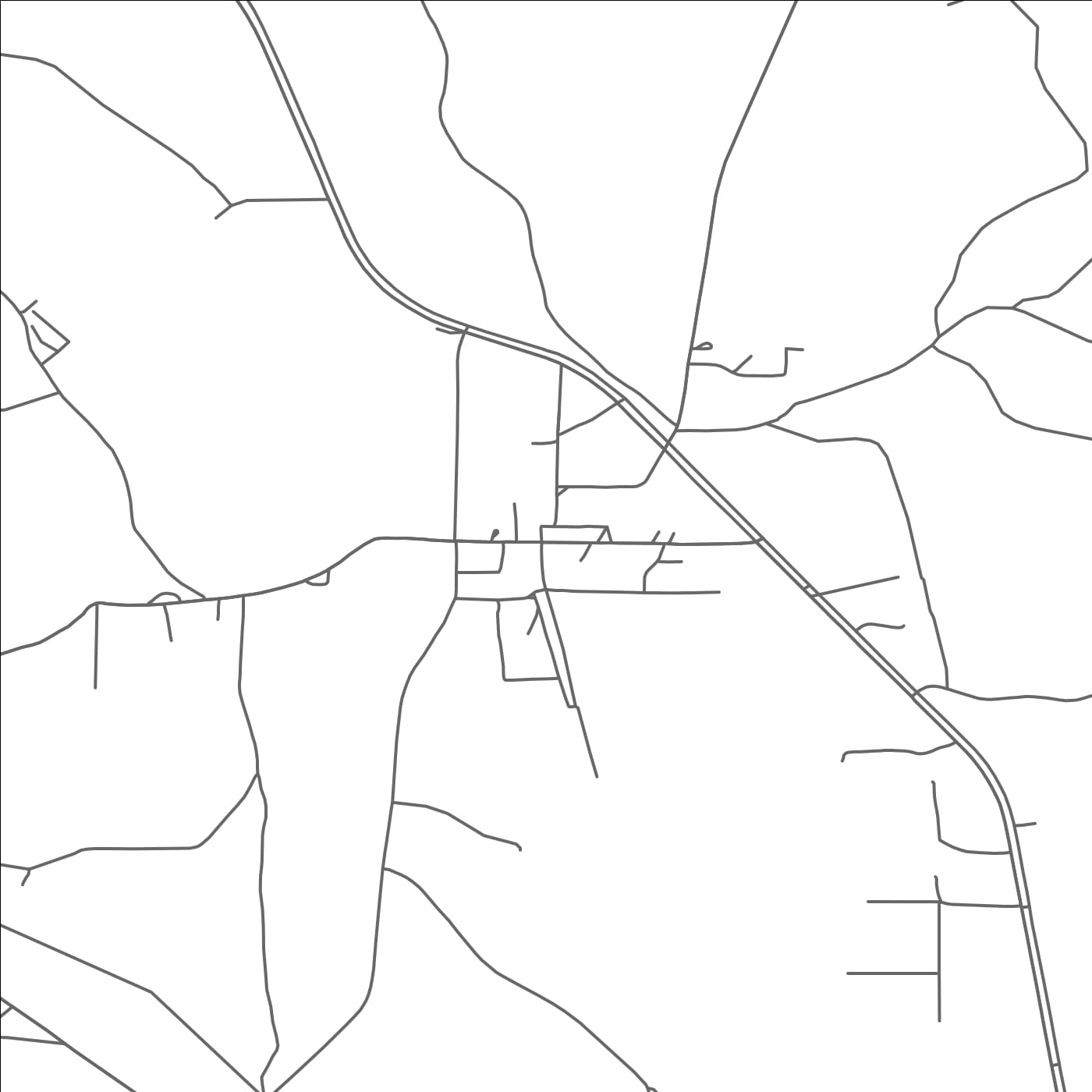 ROAD MAP OF NOBLE, LOUISIANA BY MAPBAKES