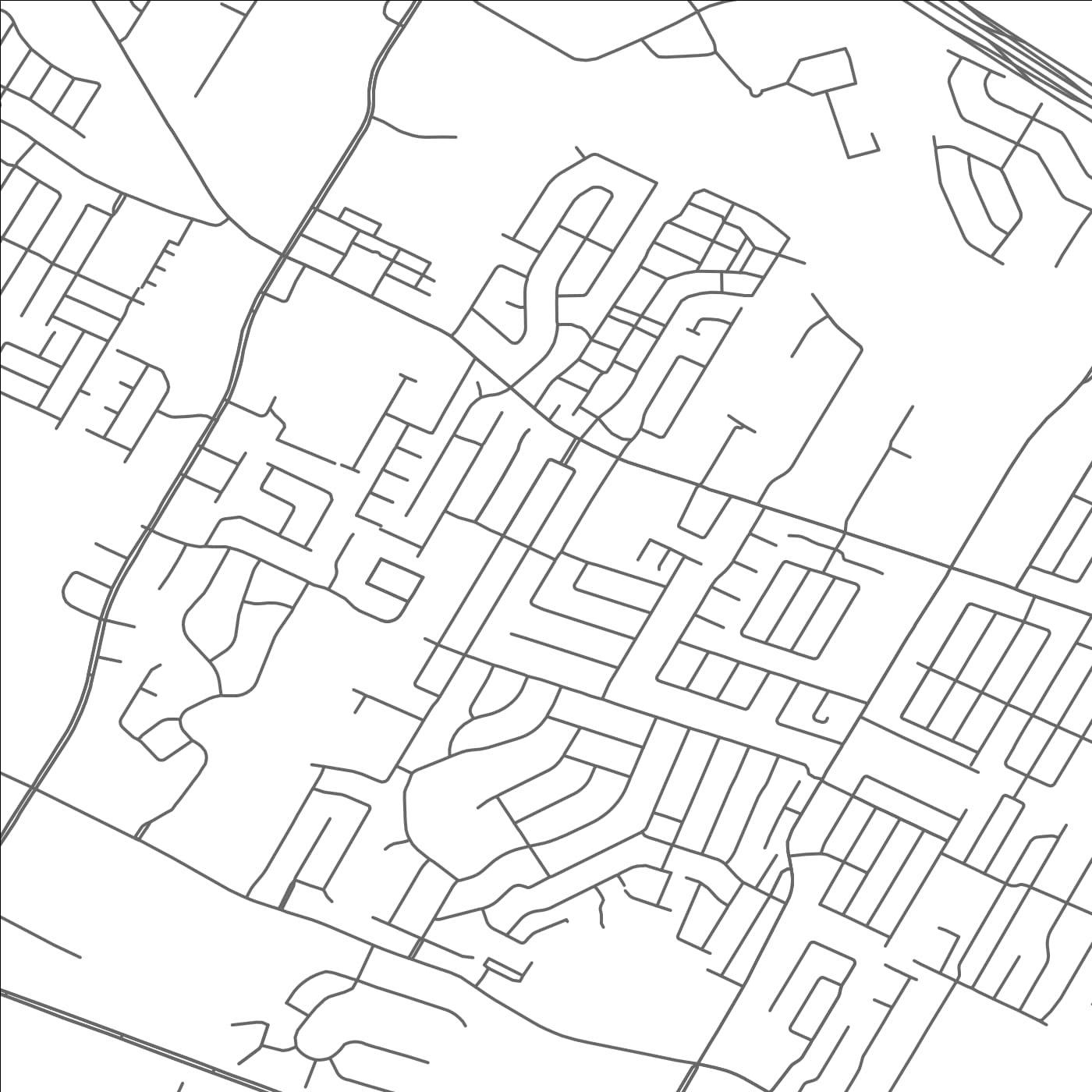 ROAD MAP OF OAK HILLS PLACE, LOUISIANA BY MAPBAKES