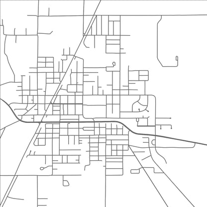 ROAD MAP OF OAKDALE, LOUISIANA BY MAPBAKES