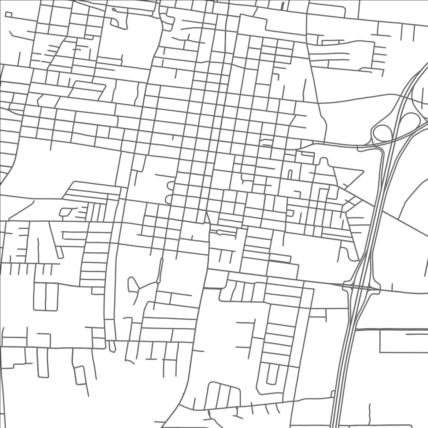 ROAD MAP OF OPELOUSAS, LOUISIANA BY MAPBAKES