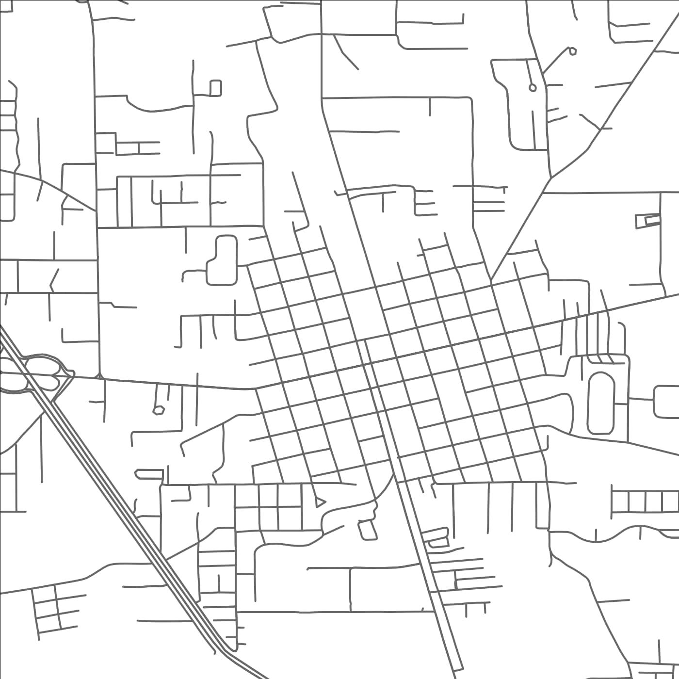 ROAD MAP OF PONCHATOULA, LOUISIANA BY MAPBAKES