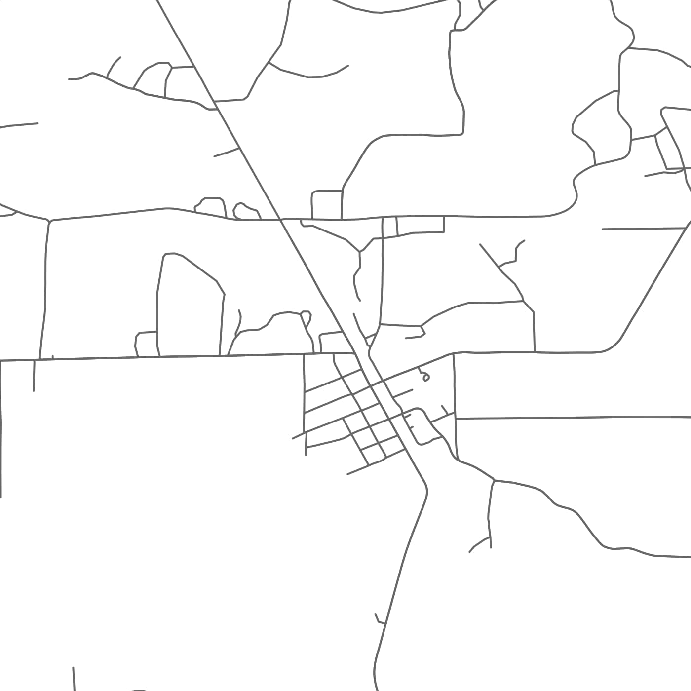 ROAD MAP OF RODESSA, LOUISIANA BY MAPBAKES