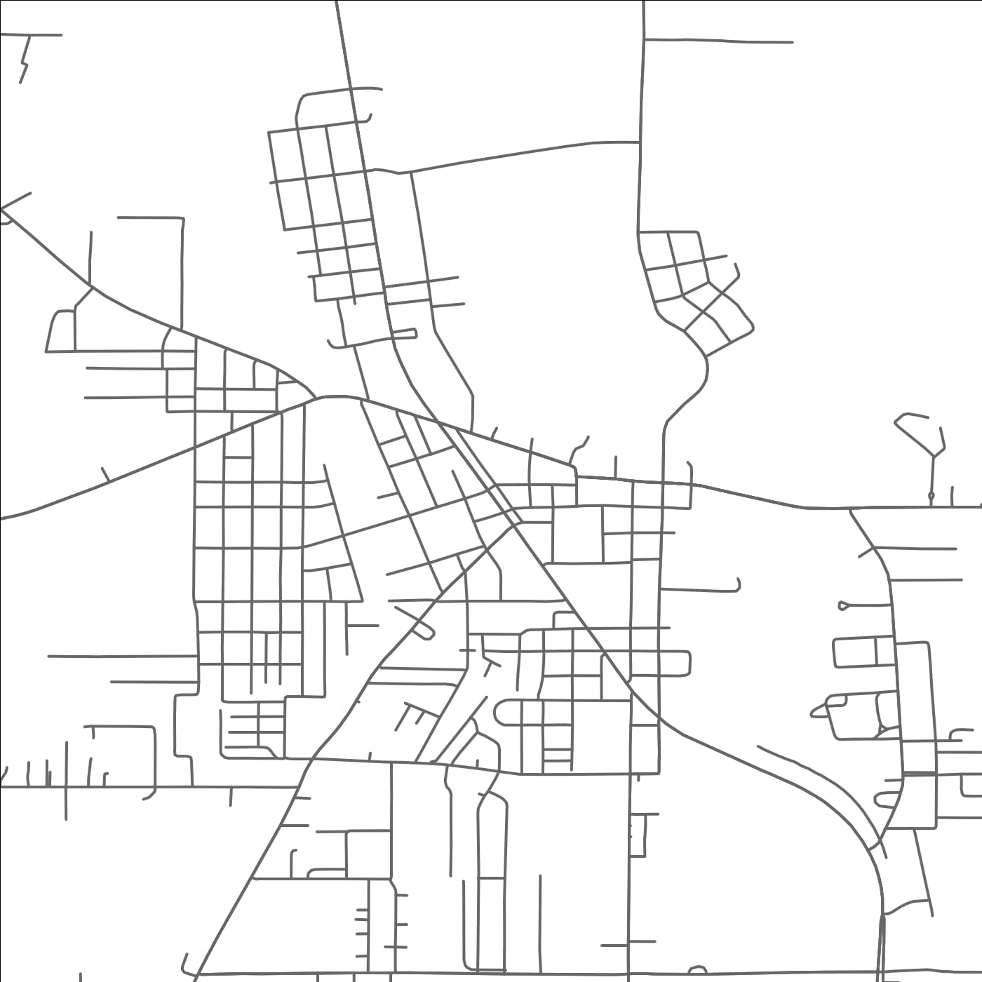 ROAD MAP OF WINNSBORO, LOUISIANA BY MAPBAKES