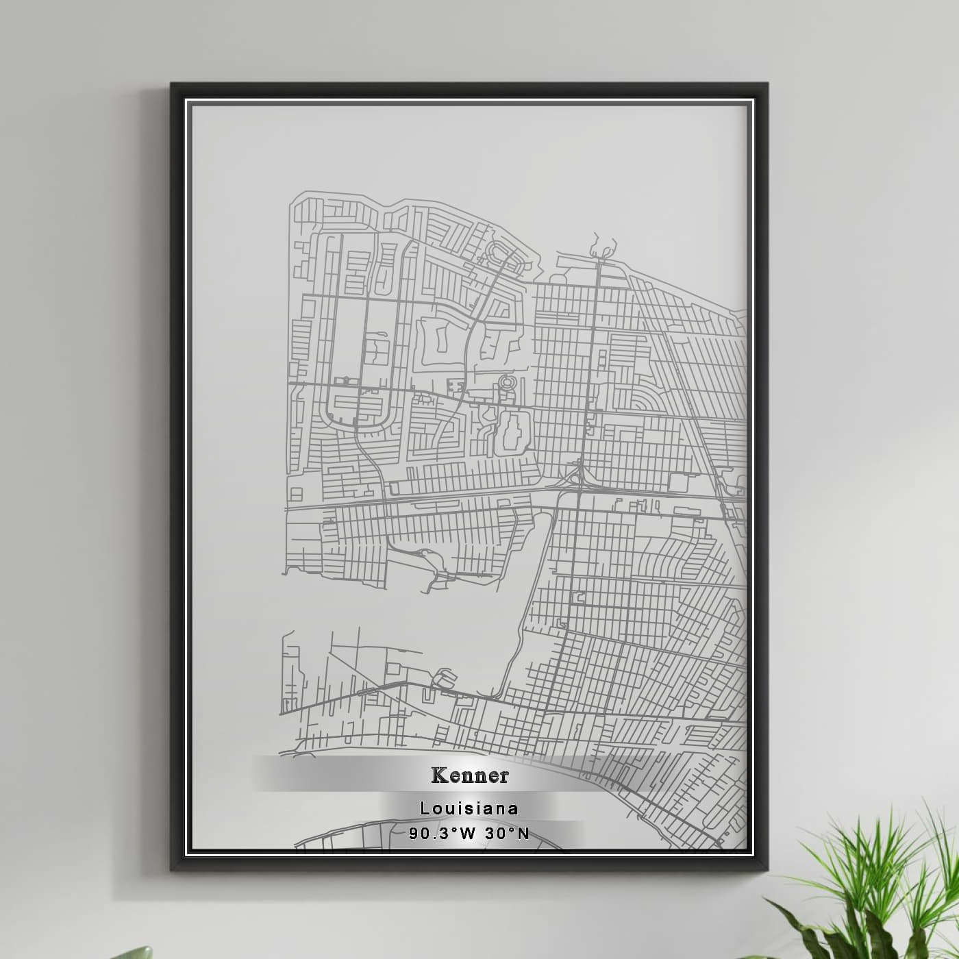 ROAD MAP OF KENNER, LOUISIANA BY MAPBAKES