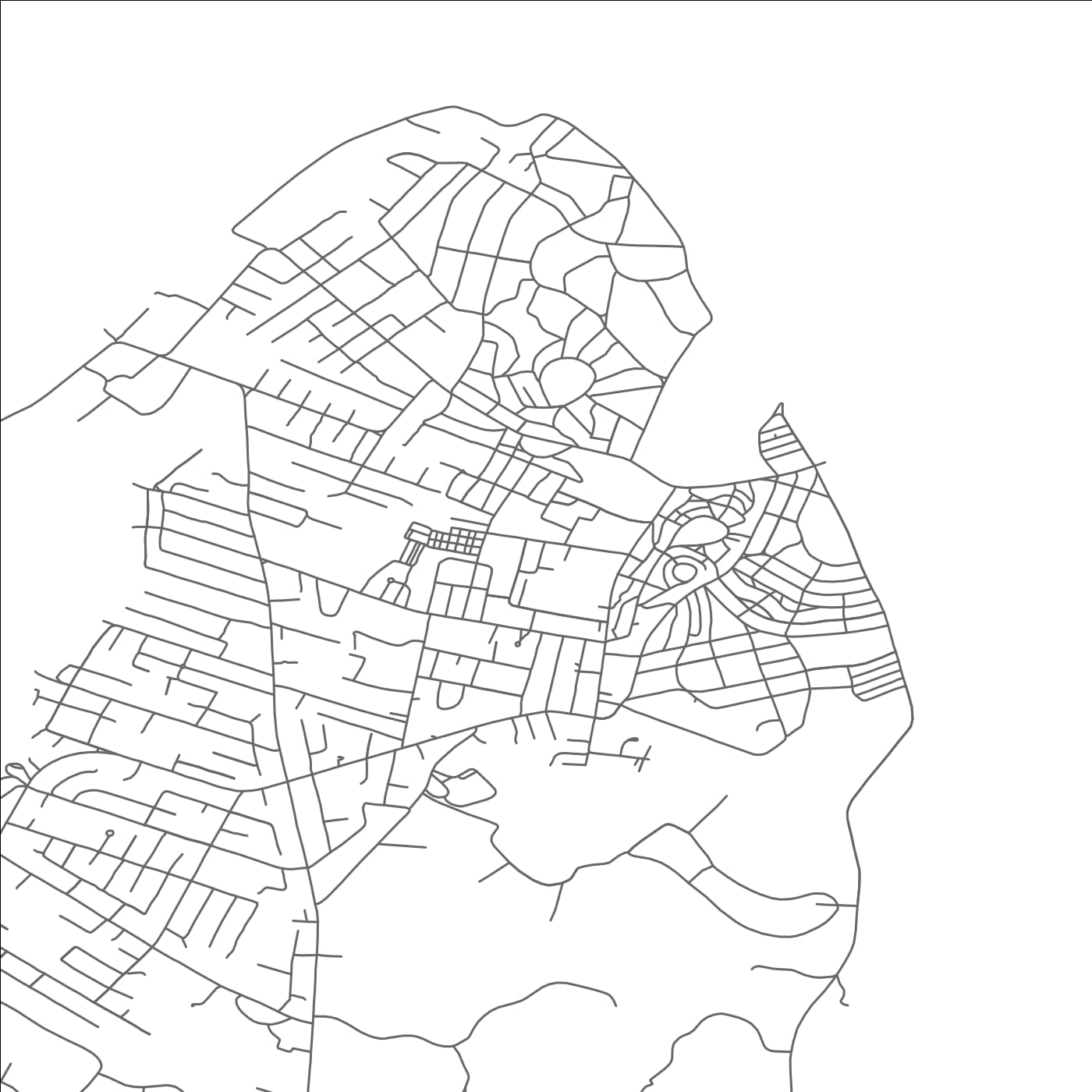 ROAD MAP OF OAK BLUFFS, MASSACHUSETTS BY MAPBAKES