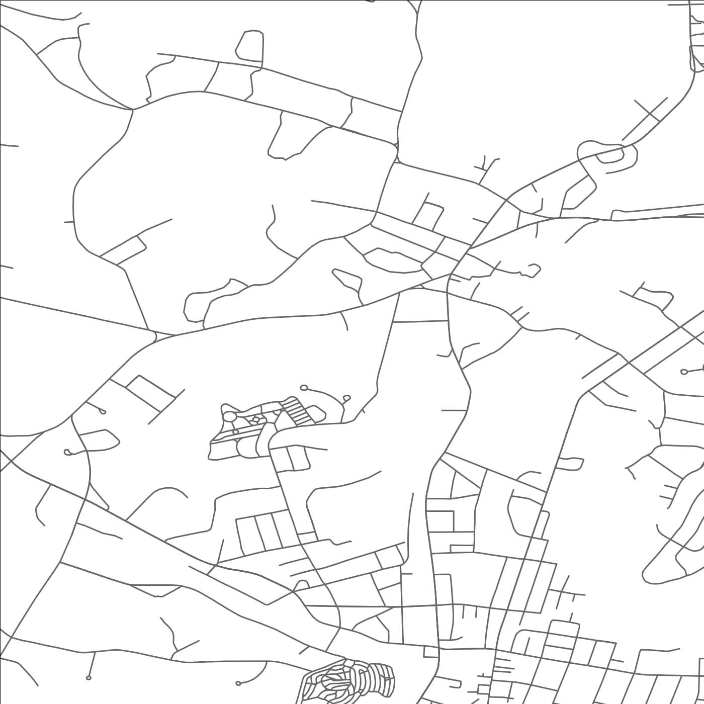 ROAD MAP OF SOUTH LANCASTER, MASSACHUSETTS BY MAPBAKES