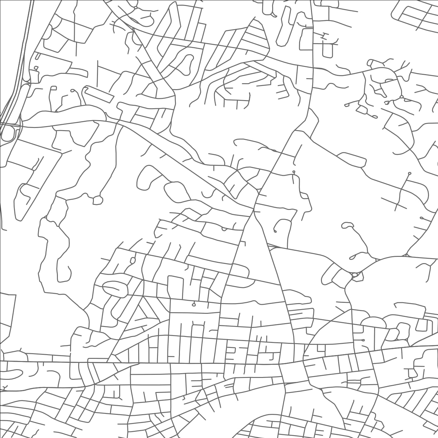 ROAD MAP OF WALTHAM, MASSACHUSETTS BY MAPBAKES