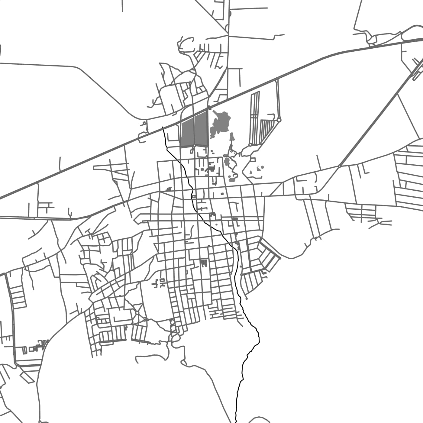 ROAD MAP OF ABASOLO, MEXICO BY MAPBAKES