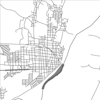 ROAD MAP OF ACAPONETA, MEXICO BY MAPBAKES