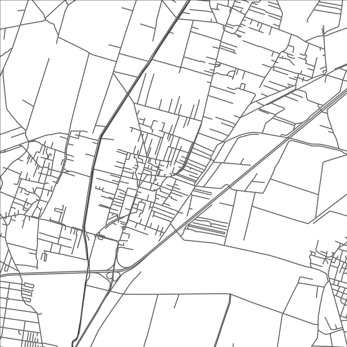 ROAD MAP OF ACOLMAN, MEXICO BY MAPBAKES