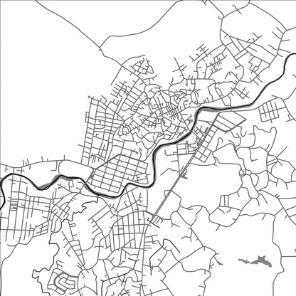 ROAD MAP OF AGUA DULCE CITY, MEXICO BY MAPBAKES