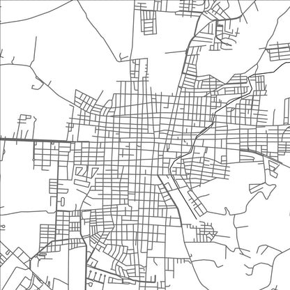 ROAD MAP OF ARANDAS, MEXICO BY MAPBAKES