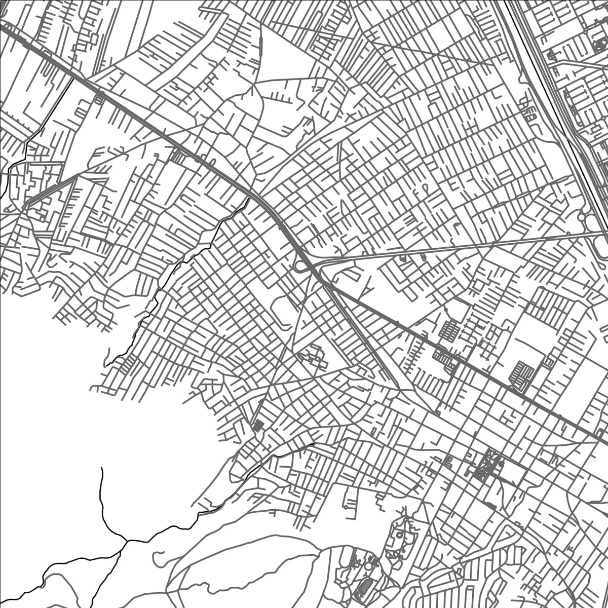 ROAD MAP OF ECATEPEC, MEXICO BY MAPBAKES