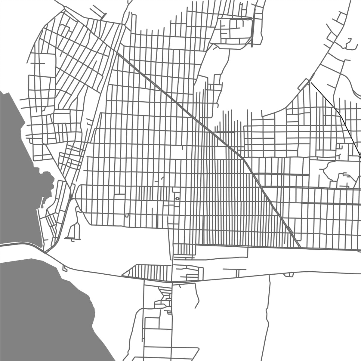 ROAD MAP OF EMPALME, MEXICO BY MAPBAKES