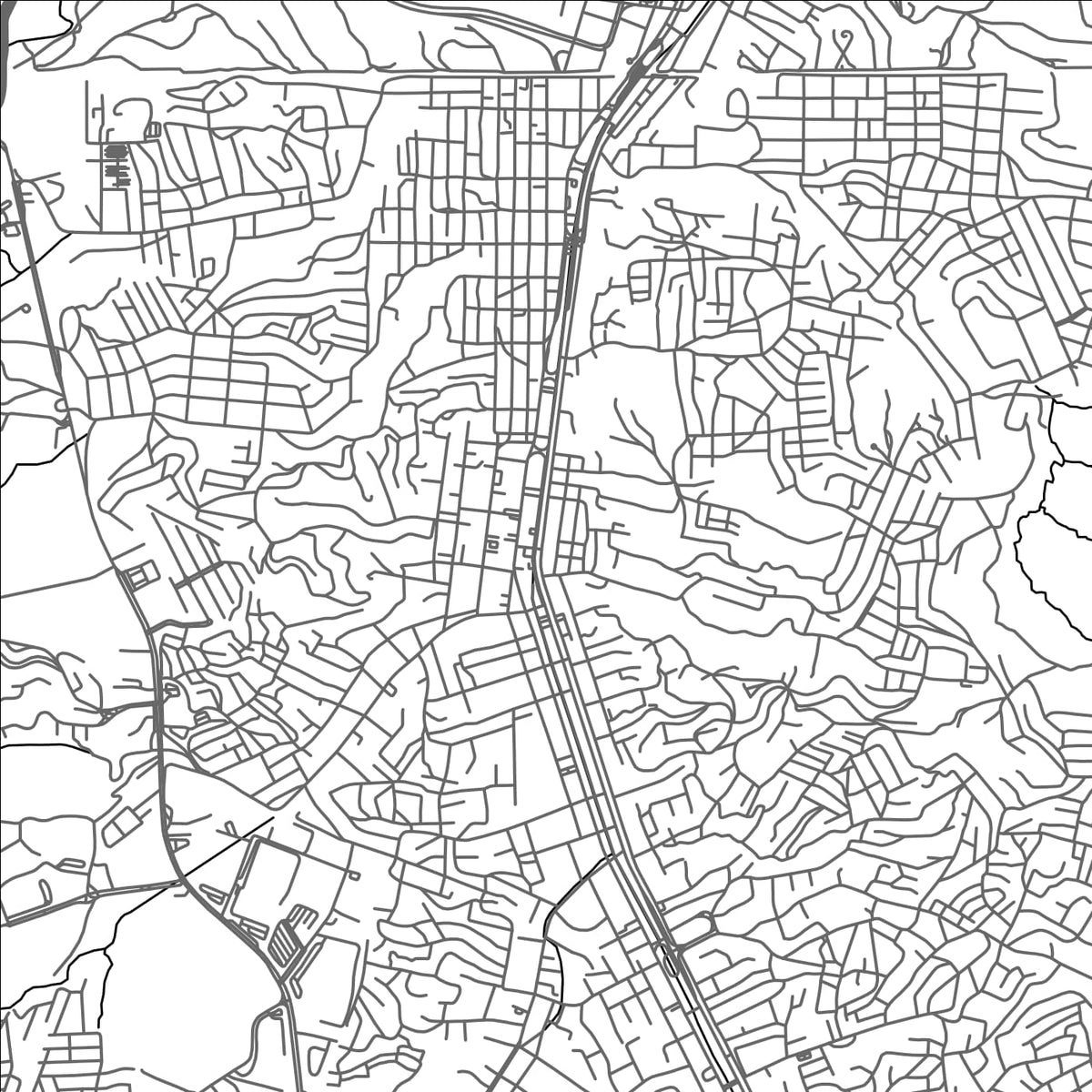 ROAD MAP OF HEROICA NOGALES, MEXICO BY MAPBAKES