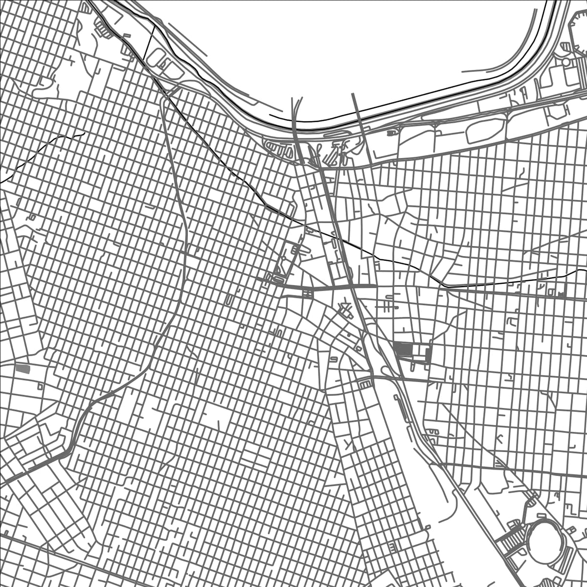 ROAD MAP OF JUAREZ, MEXICO BY MAPBAKES