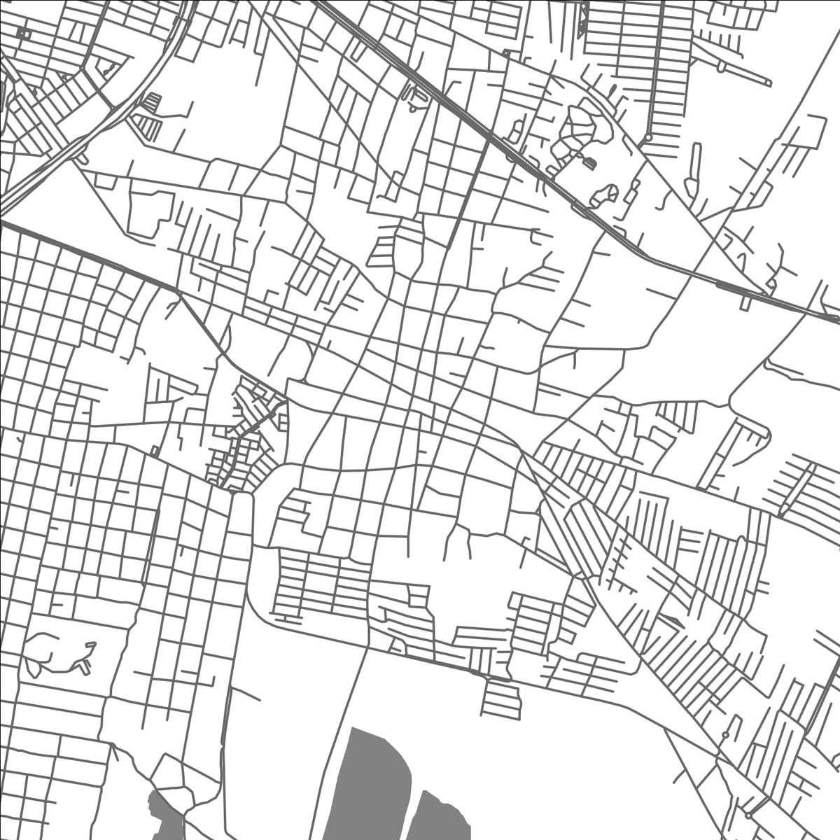 ROAD MAP OF KANASIN, MEXICO BY MAPBAKES
