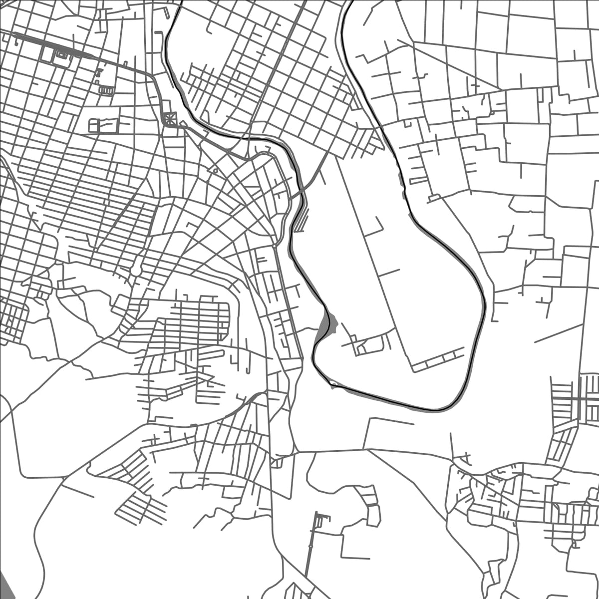 ROAD MAP OF LA PIEDAD, MEXICO BY MAPBAKES