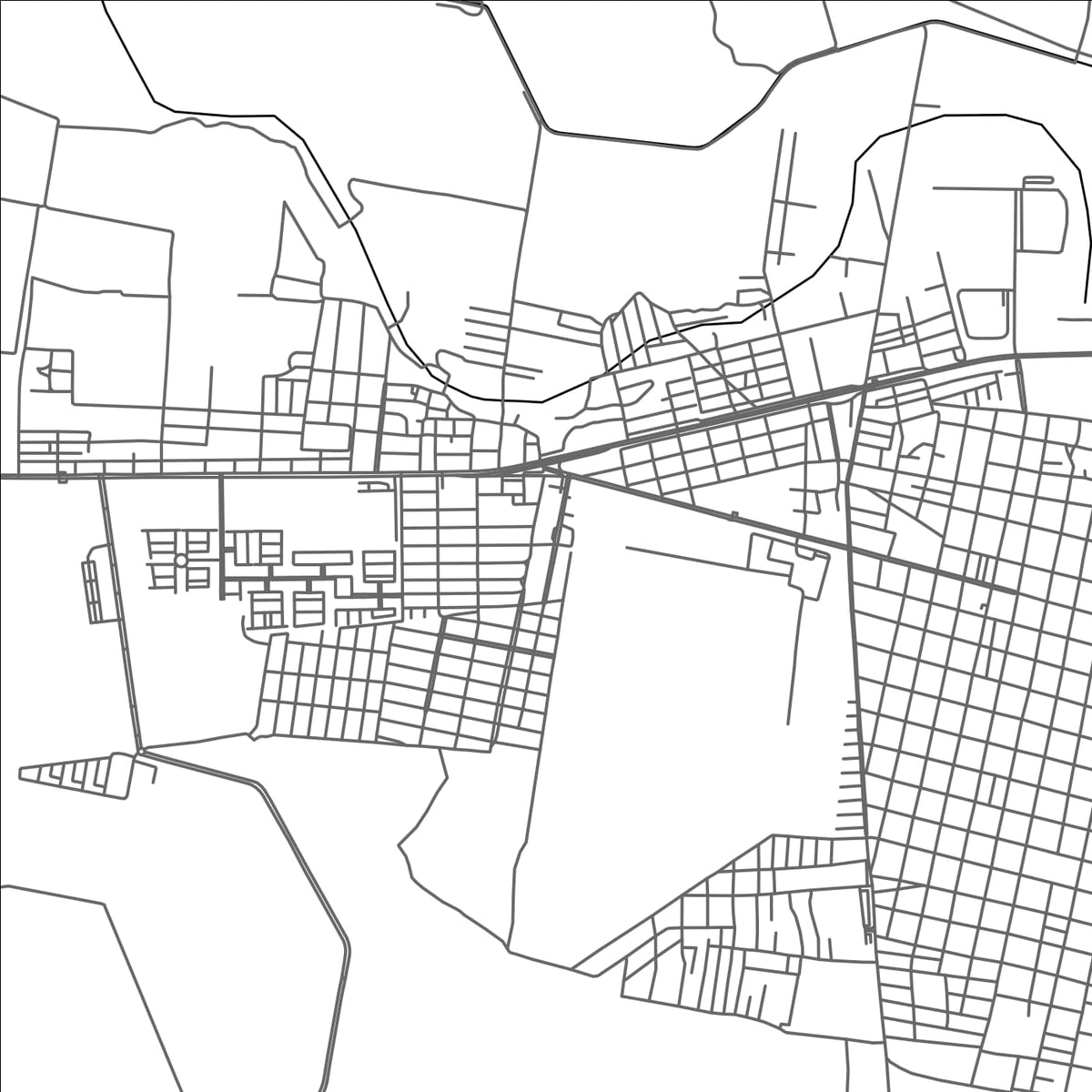 ROAD MAP OF MATAMOROS, MEXICO BY MAPBAKES