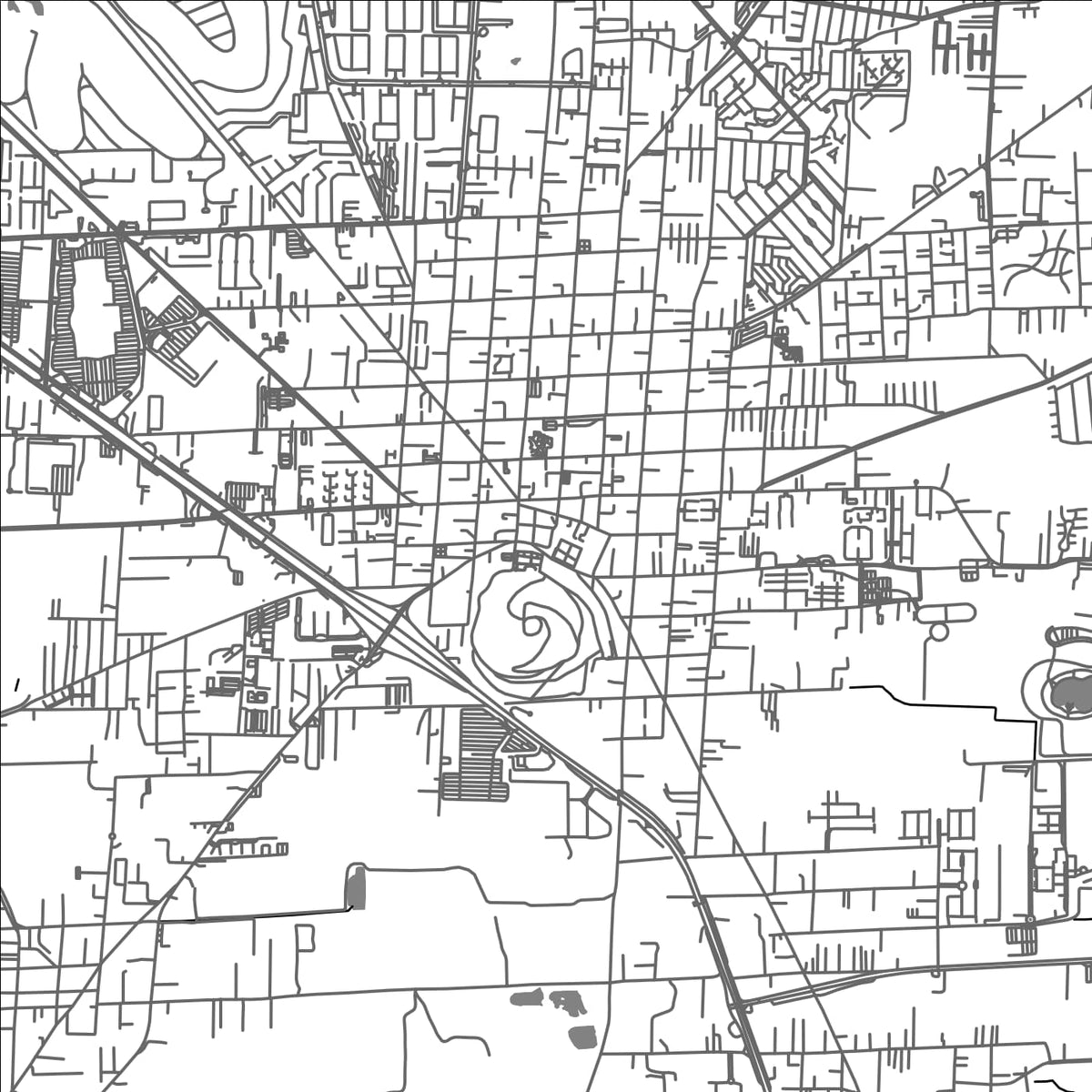 ROAD MAP OF METEPEC, MEXICO BY MAPBAKES