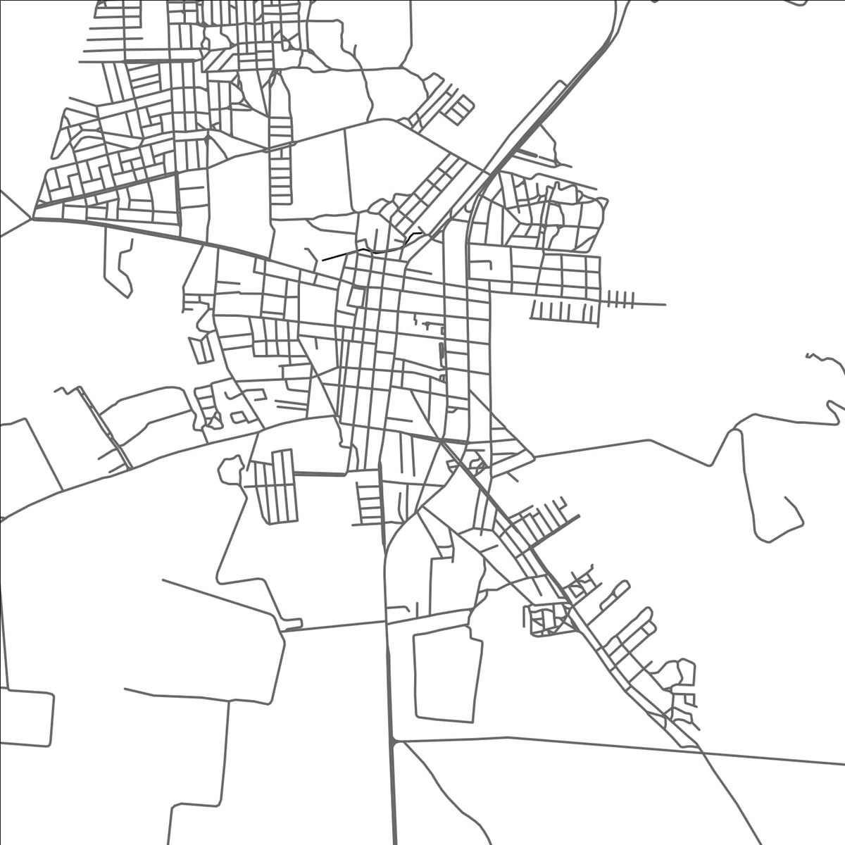 ROAD MAP OF OJOCALIENTE, MEXICO BY MAPBAKES