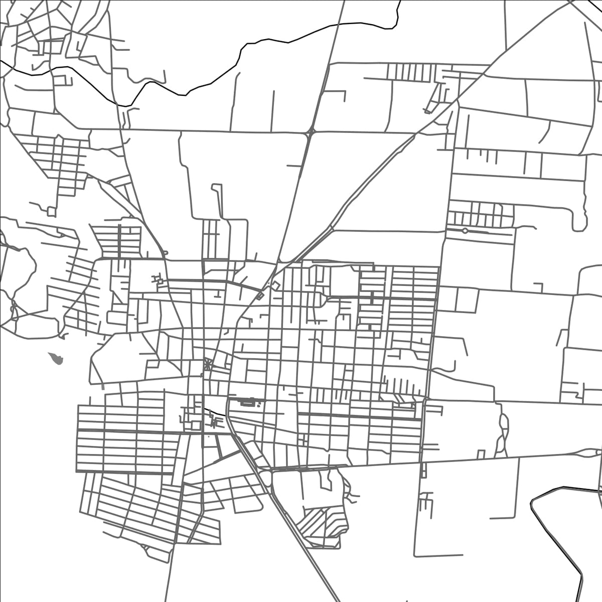 ROAD MAP OF RINCON DE ROMOS, MEXICO BY MAPBAKES