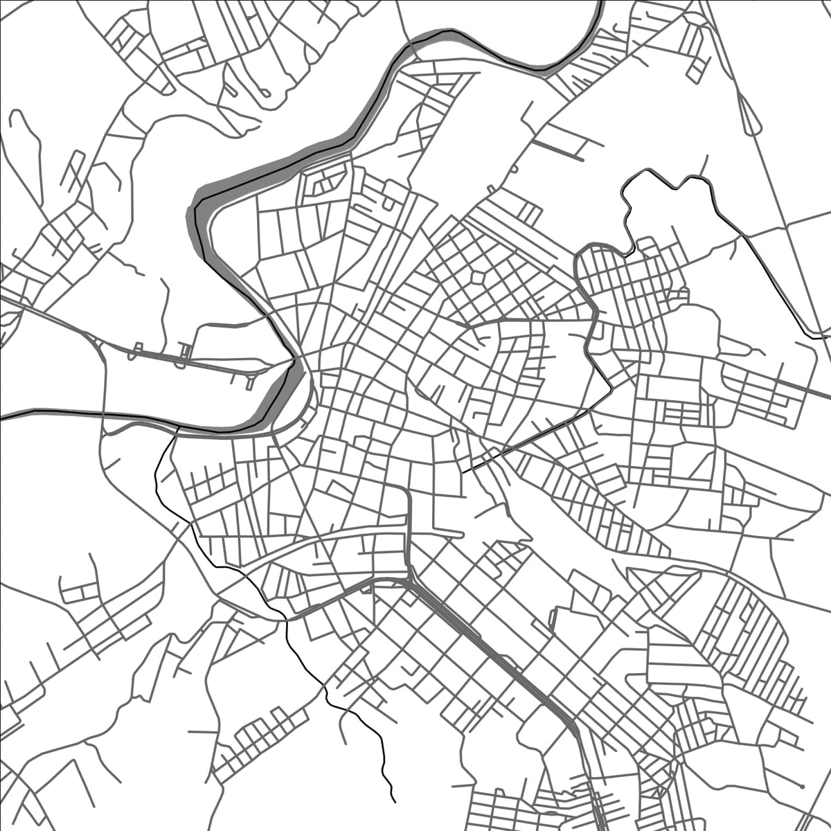 ROAD MAP OF RIO GRANDE, MEXICO BY MAPBAKES