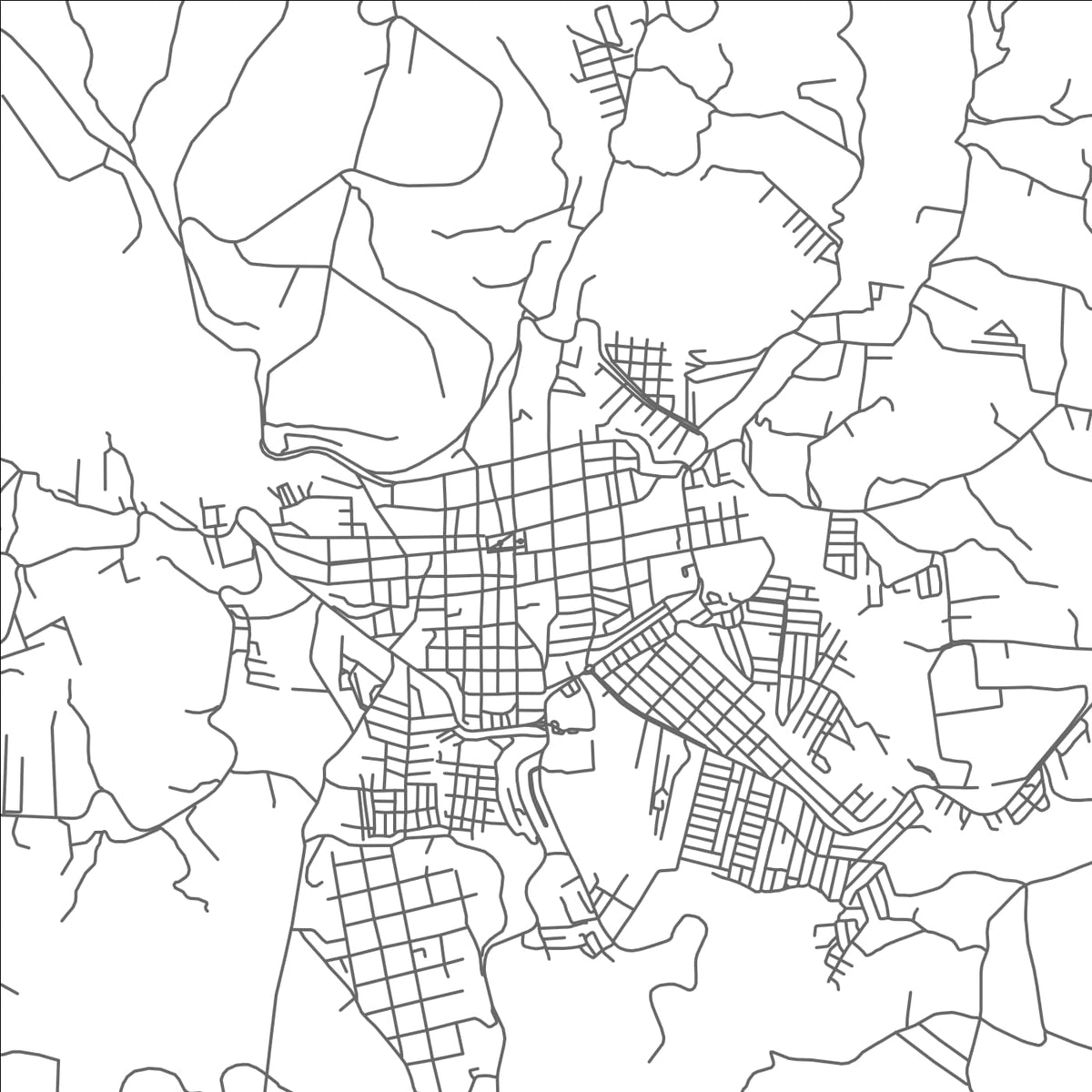 ROAD MAP OF TACAMBARO DE CODALLOS, MEXICO BY MAPBAKES