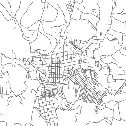 ROAD MAP OF TACAMBARO DE CODALLOS, MEXICO BY MAPBAKES